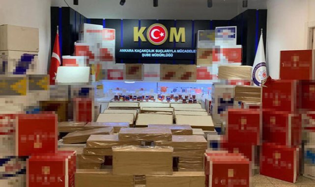 Ankara'da 1 milyon 429 bin lira değerinde kaçak ürün ele geçirildi