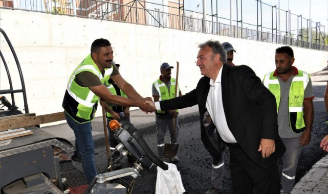 Başkan Mustafa İduğ, yol çalışmalarını inceledi