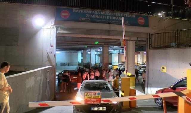 Bayrampaşa'da otoparkta bulunan araçlar zarar gördü