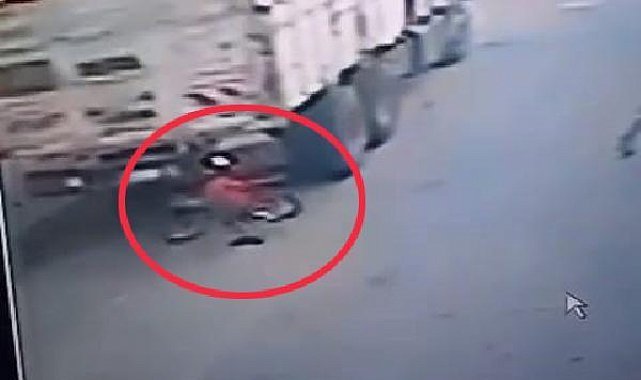 Bisikletini kurtarmak isteyen çocuk kamyonun çarpmasıyla yaralandı