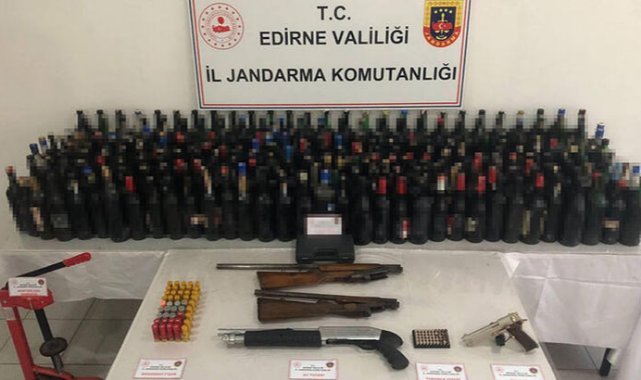 Edirne’de 415 litre sahte içki ele geçirildi
