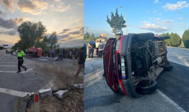 Fındık işçilerini taşıyan minibüs devrildi