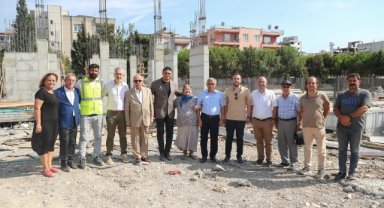 İnşaat Çalışmalarına Şehit Ailesinden Ziyaret