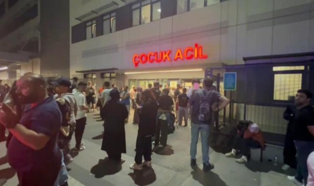 Kartal'da hastane otoparkında araç yangını