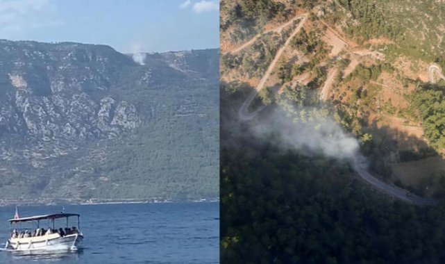 Muğla'da orman yangınında 1 hektar alan zarar gördü