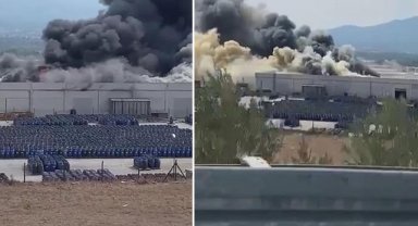 Palet fabrikasında büyük yangın:  Çok sayıda itfaiye ekibi müdahale ediyor