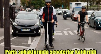 Paris sokaklarında scooterlar kaldırıldı