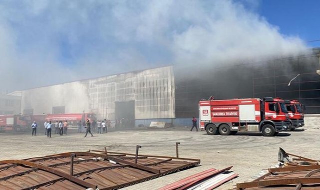 Şanlıurfa'da geri dönüşüm fabrikasında yangın