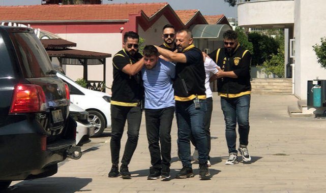 Silahlı saldırı şüphelileri, polisi görünce tabancaları balkondan attı