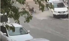 Şişli’de suya kapılan kadını vatandaşlar kurtardı