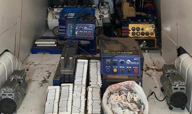 Tekirdağ'da kaçak sigara imalathanesine operasyon