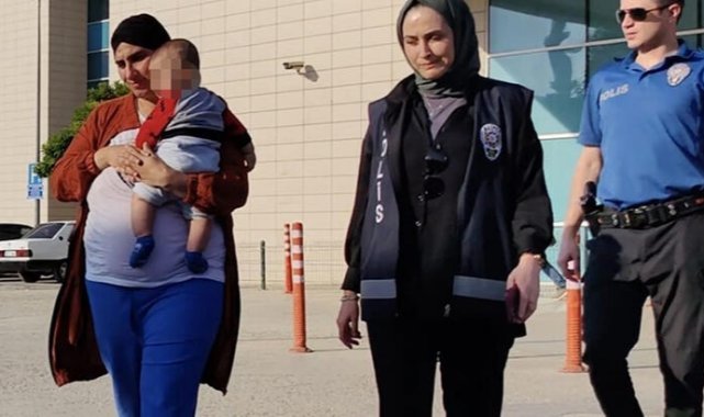 Temizliğe gittiği depodaki eşyaları çaldı, kucağında bebeğiyle cezaevine götürüldü