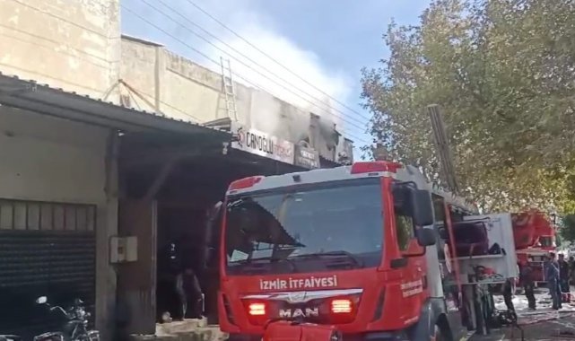 Bergama’da iş yerinde çıkan yangın söndürüldü