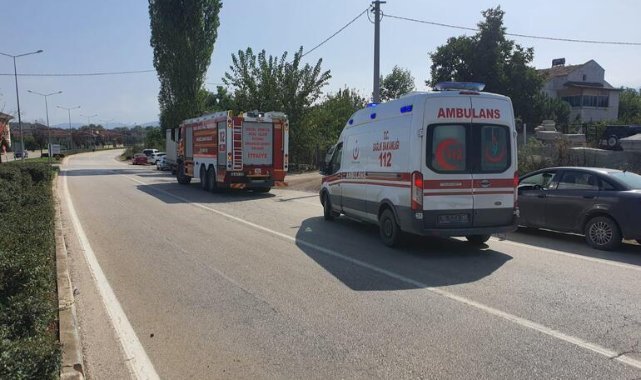 Bursa'da, mobilya imalathanesinde yangın
