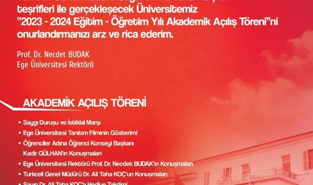 Ege Üniversitesi Akademik Yıl Açılış Töreni