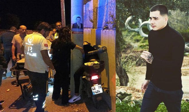Elektrik direği ile istinat duvarı arasına sıkışan motosikletli öldü
