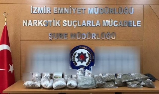 İzmir'de 24 kilo esrar ve 30 bine yakın sentetik ecza ele geçirildi