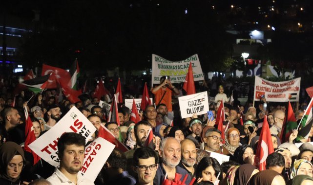 İzmir'de Filistin'e destek mitingi