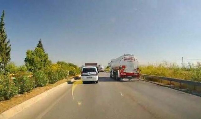 Makas atarak trafiği tehlikeye sokan sürücüye 4 bin TL ceza