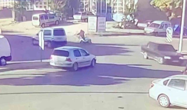 Motosiklet sürücüsünün ölümden döndü