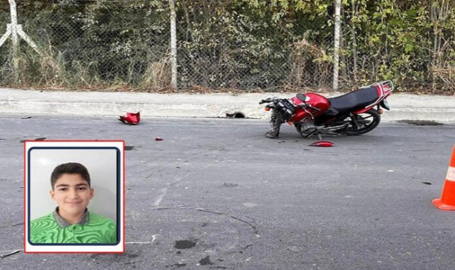 Motosikletle kaldırıma çarpan ortaokul öğrencisi hayatını kaybetti