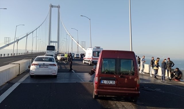 Osmangazi Köprüsü’nde zincirleme kaza