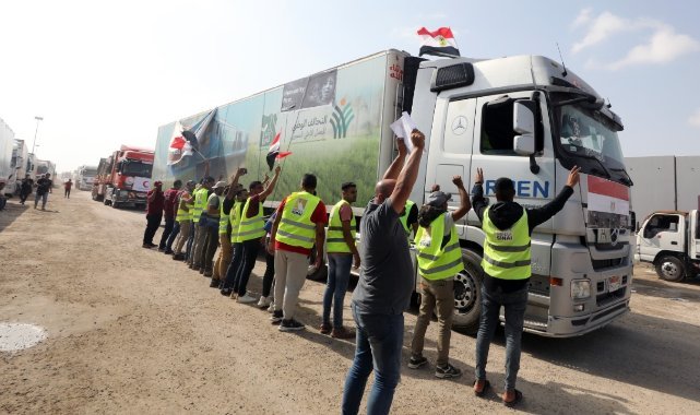 Refah Sınır Kapısı’ndan ikinci yardım konvoyu geçti