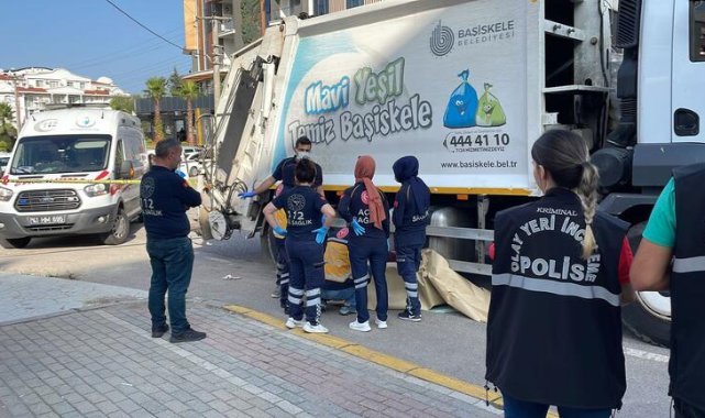 Yoldan geçerken çöp kamyonunun altında kalan yaya öldü