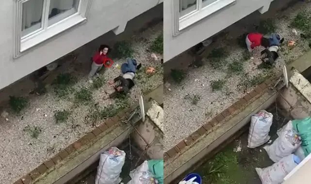 Aldatıldığı şüphesiyle kocasını 2'nci kattan boşluğa itip, başında bıçakla bekledi