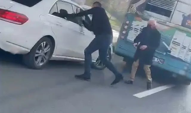 Ankara'da otobüs şoförü ile kadın sürücünün arasında sollama tartışması
