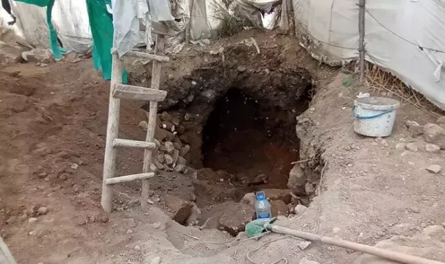 Antik kent yakınında 'çadır kamuflajlı' kaçak kazıya inceleme