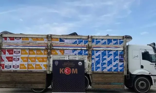 Erzurum'da, 3,5 milyon lira değerinde makaron ele geçirildi