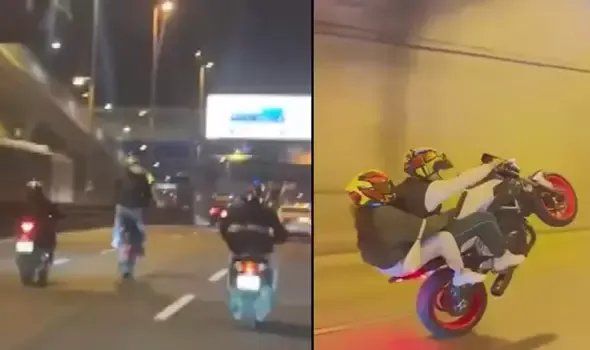 Eyüpsultan ve Sarıyer'de motosikletlilerin tehlikeli yolculuğu