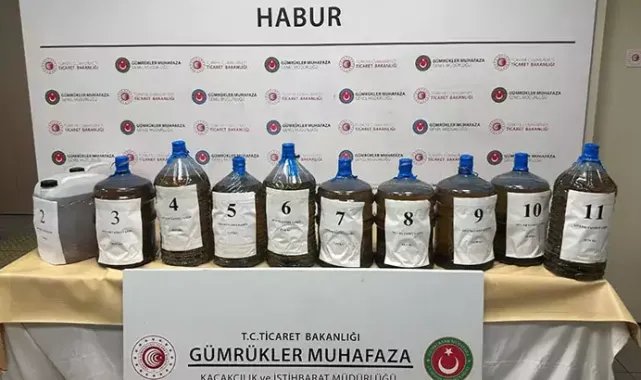 Habur Sınır Kapısı'nda 216,6 kilo sıvı metamfetamin ele geçirildi
