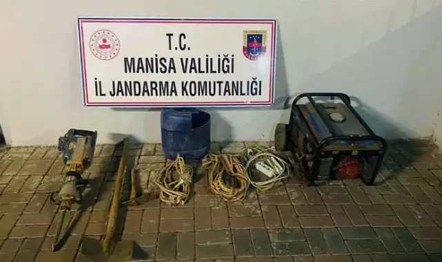 Kaçak kazı yapan 6 şüpheli suçüstü yakalandı