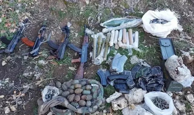 MSB: Irak'ın kuzeyinde terör örgütü PKK'ya ait çok sayıda silah ele geçirildi