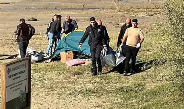 Sahildeki çadırın yanında erkek cesedi bulundu