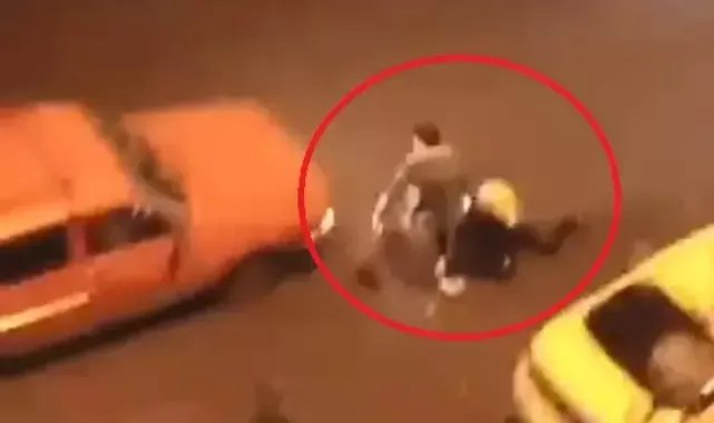 Sokakta saçından tuttuğu kadını sürükleyip, darbetti