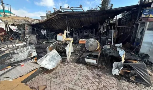 Spotçu alev alev yandı, 5 milyon TL'lik zarar oluştu