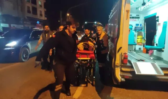 Yolun karşısına geçmek isteyen anne ile kızına kamyonet çarptı