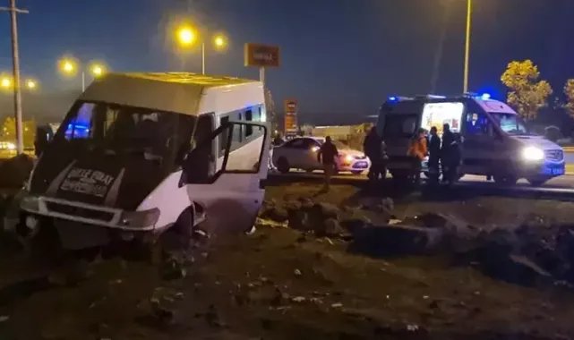 15 işçinin yaralandığı minibüs kazasında 'makas atan sürücü' iddiası