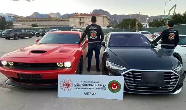 187 milyon liralık kaçak 15 lüks araca el konuldu