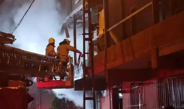 Beykoz'da iki katlı binada yangın