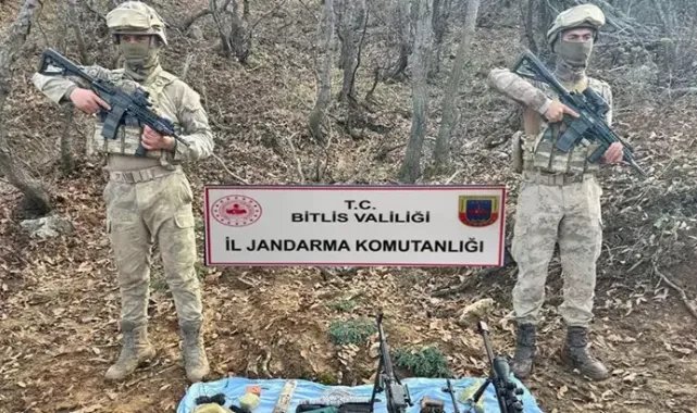 Bitlis kırsalında PKK'nın silah, mühimmat ve yaşam malzemesi ele geçirildi