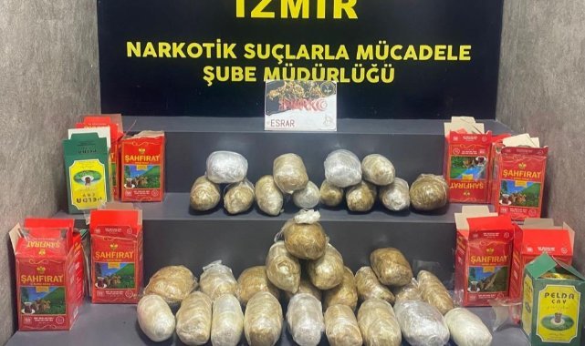 Çay kutusunda uyuşturucu sevkiyatı
