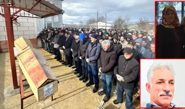 Cenazeye giderken kazada ölen çift son yolculuklarına uğurlandı