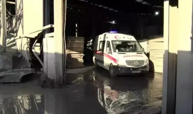 Hadımköy'de işçi beton mikserine düştü