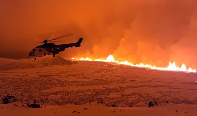 İzlanda’da yanardağ patladı