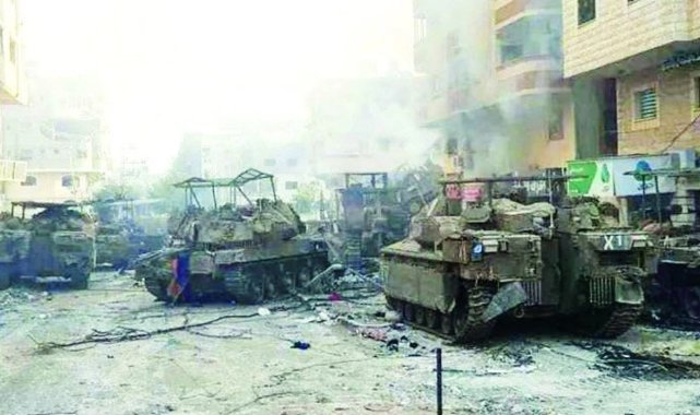 İzzeddin el-Kassam Tugayları, İsrail güçlerine ait çok sayıda zırhlı aracı imha etti