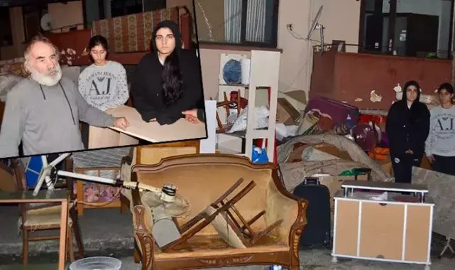 Mahkeme kararı ile evden çıkarıldı, 2 kızıyla sokakta kaldı